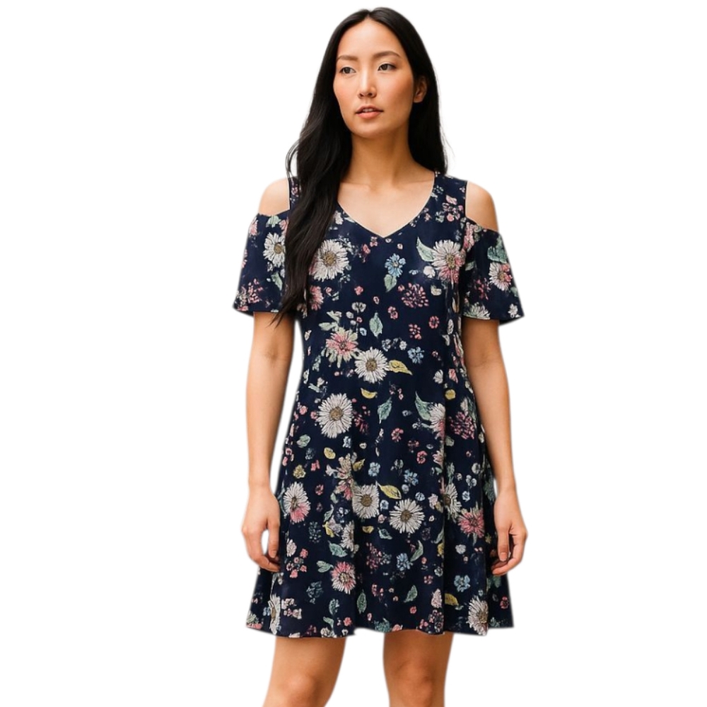 🏷️Reitmans Floral Sleeveless Dress Med 100% Viscose